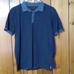 Denim&Flowers, navy blue polo, Medium